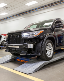 Toyota on vehicle lift | Don Moore Toyota in Owensboro KY